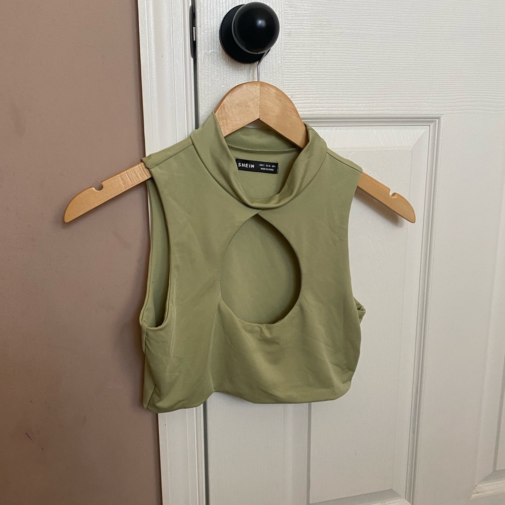Shein Keyhole Crop Top